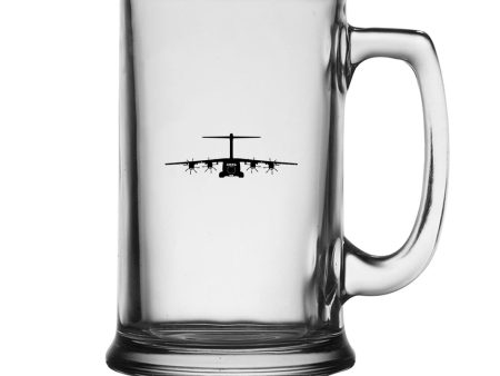 Airbus A400M Silhouette Designed Beer Glass with Holder Fashion