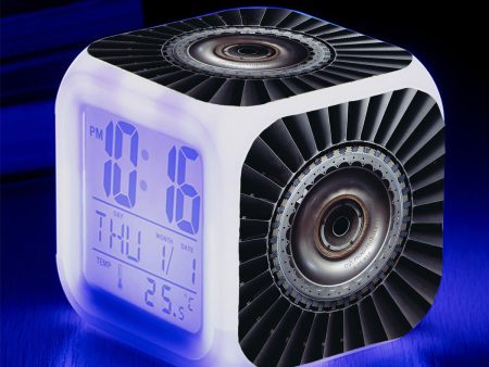 Real Jet Engine Designed  7 Colour  Digital Alarm Clock Supply