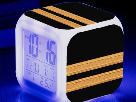 Pilot Epaulette 2 Lines Designed  7 Colour  Digital Alarm Clock Online Hot Sale