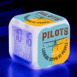 Pilots Looking Down at People Since 1903 Designed  7 Colour  Digital Alarm Clock For Sale