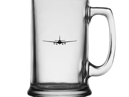 Airbus A330 Silhouette Designed Beer Glass with Holder Hot on Sale