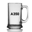 A350 Flat Text Designed Beer Glass with Holder For Discount