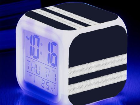 Pilot Epaulettes (Silver) 2 Lines Designed  7 Colour  Digital Alarm Clock Hot on Sale