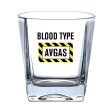 Blood Type AVGAS Designed Whiskey Glass Cheap