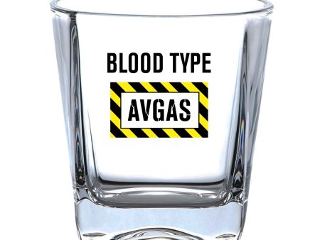 Blood Type AVGAS Designed Whiskey Glass Cheap