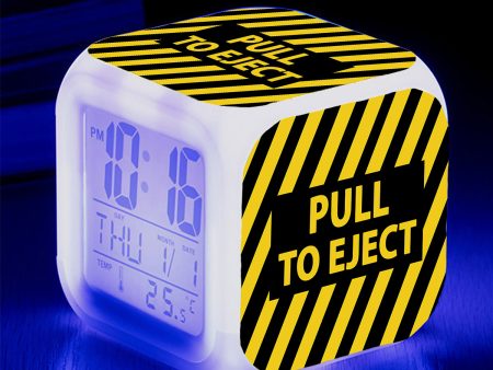 Pull To Eject Designed  7 Colour  Digital Alarm Clock Cheap