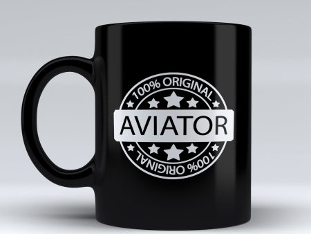 100 Original Aviator Designed Black Mugs Supply